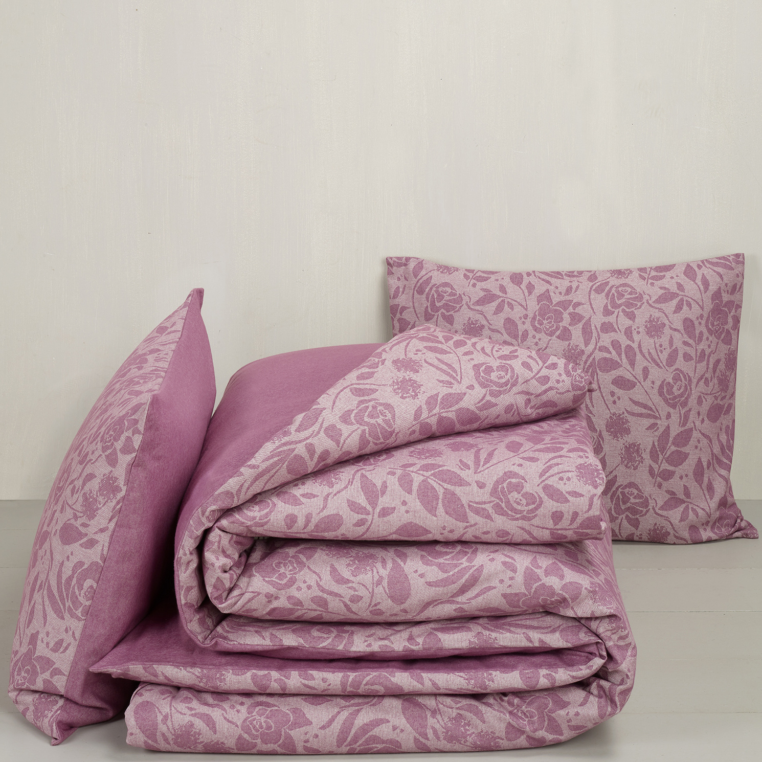 De Witte Lietaer Duvet cover Lea Lilac - Hotel size - 260 x 240 cm - Flannel