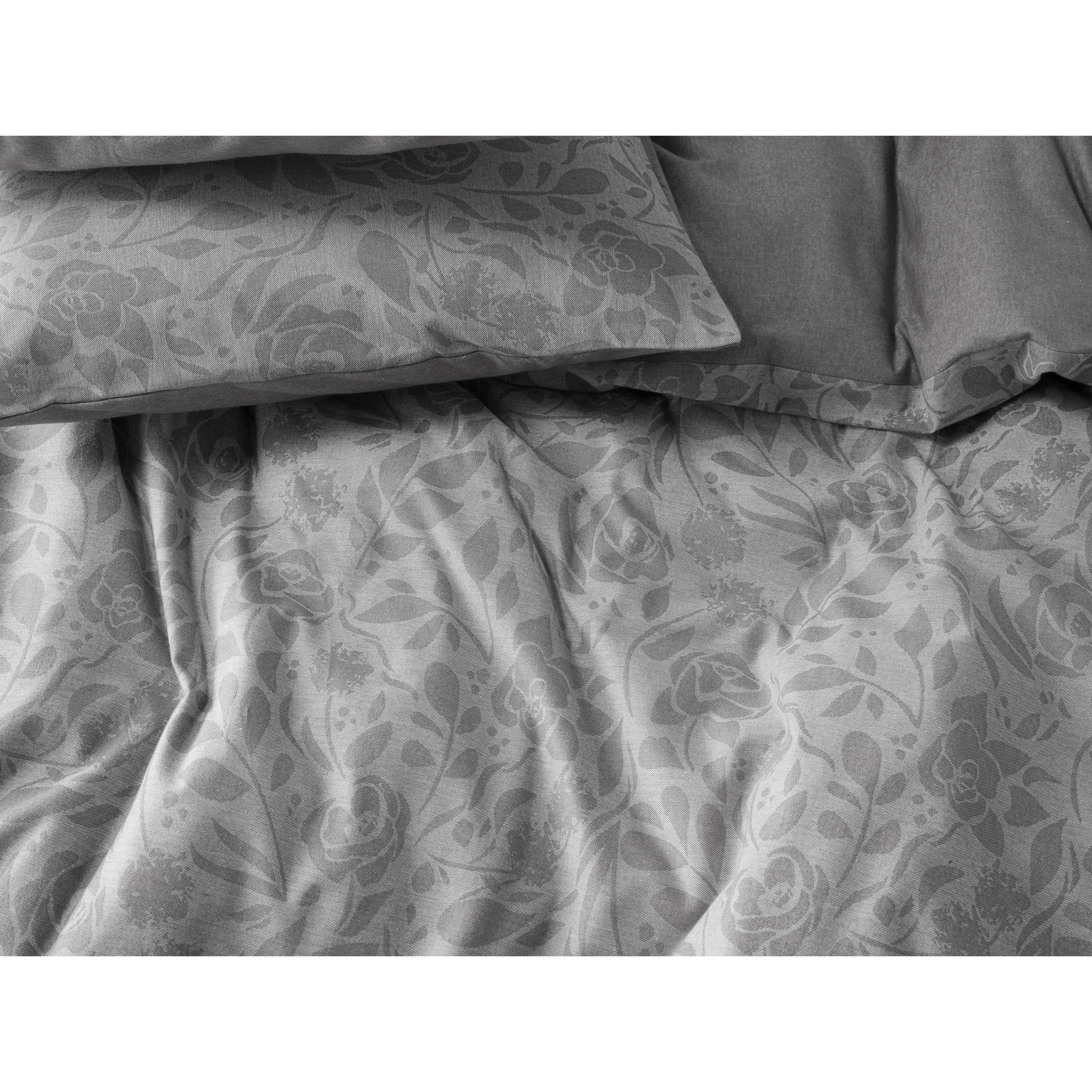 De Witte Lietaer Duvet cover Lea Natural Gray - Single - 140 x 200/220 cm - Flannel