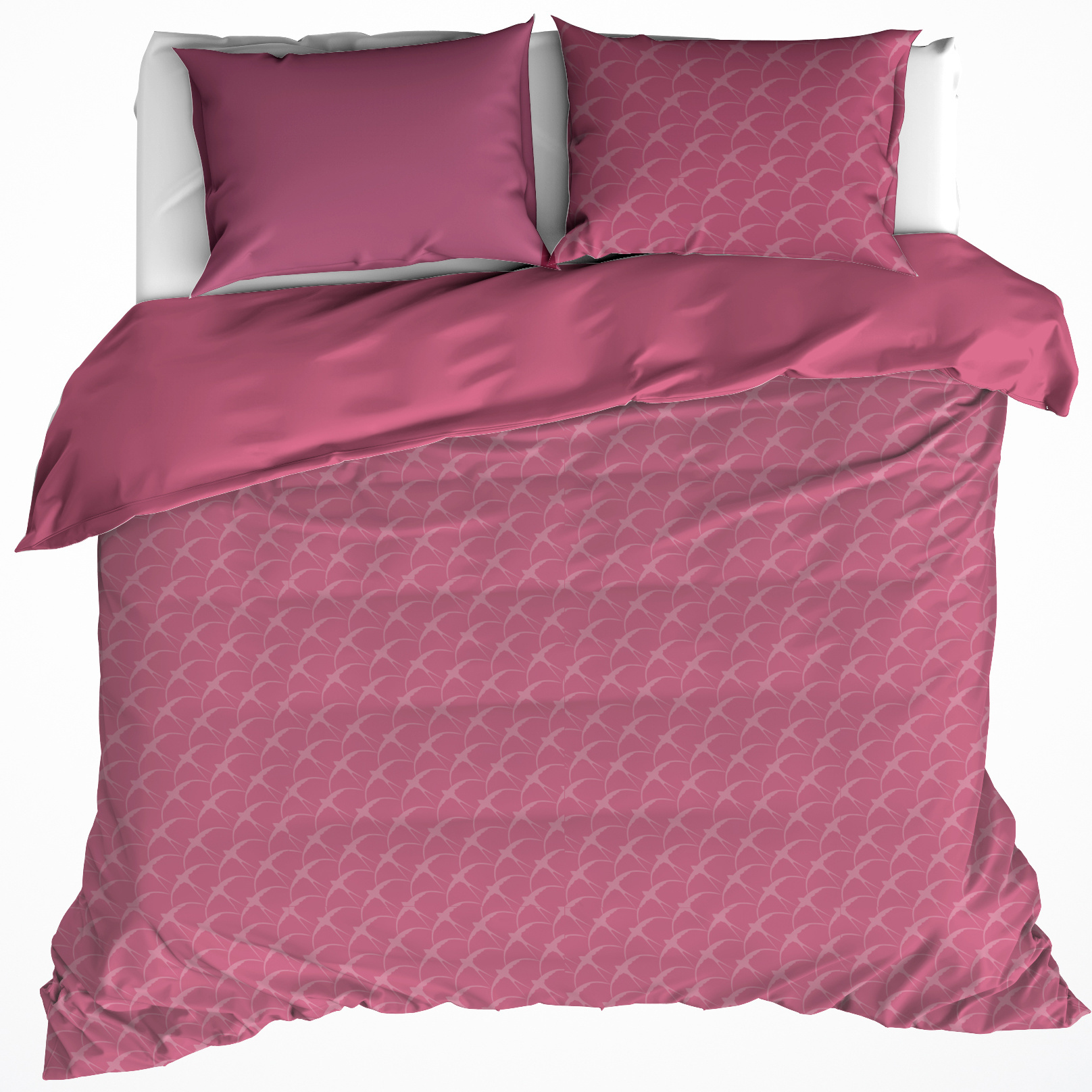 De Witte Lietaer Dekbedovertrek Birds Lilac - Lits Jumeaux -  240 x 220 cm - Flanel