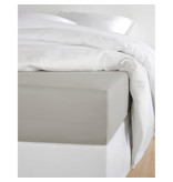 De Witte Lietaer Fitted sheet Cotton Satin Olivia - 140 x 200 cm - Taupe