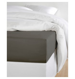 De Witte Lietaer Fitted sheet Cotton Satin Olivia - 180 x 200 cm - Gray