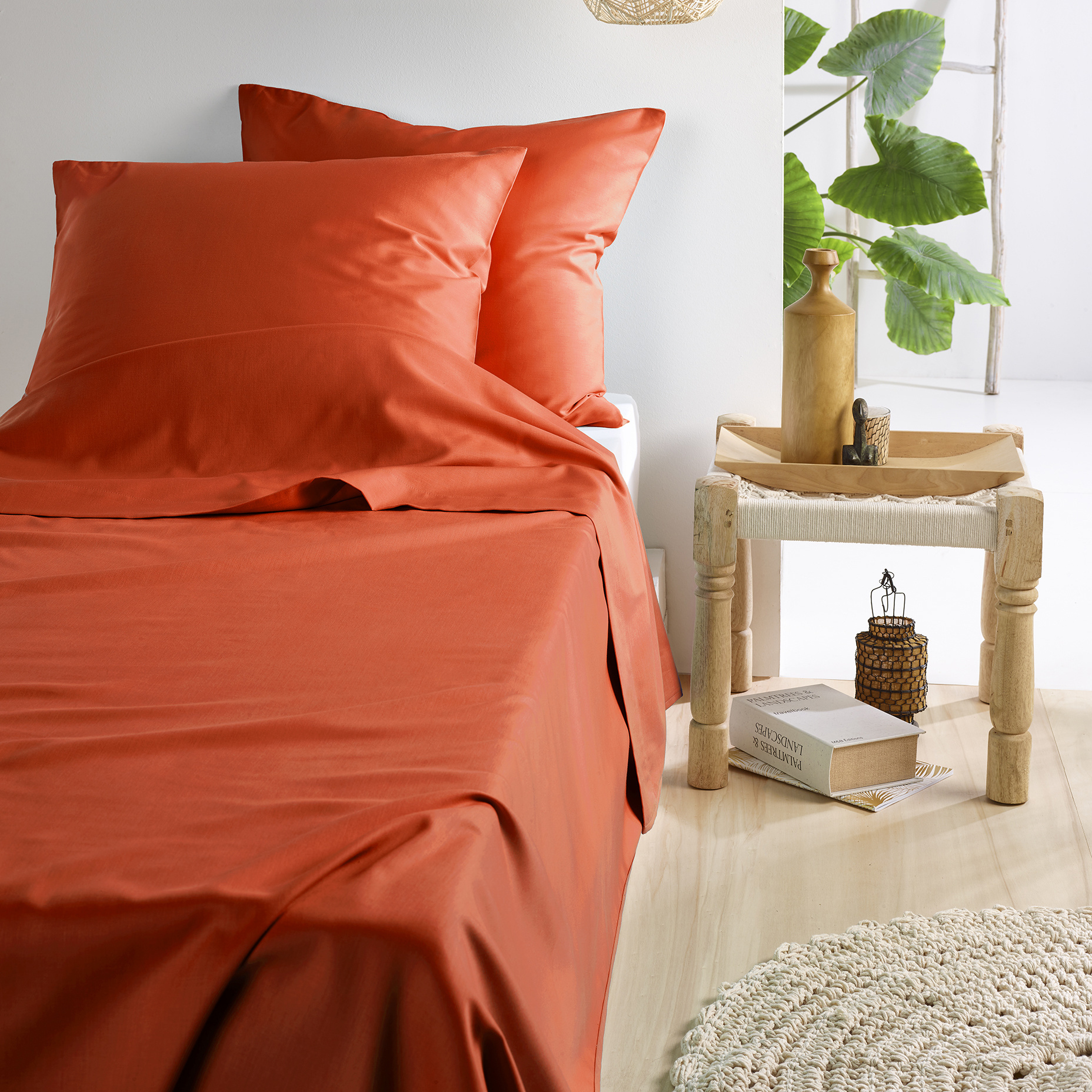 De Witte Lietaer Sheet set double OLIVIA (smart collection) 280x280+60x70(2) rooibos 100% cotton, satin