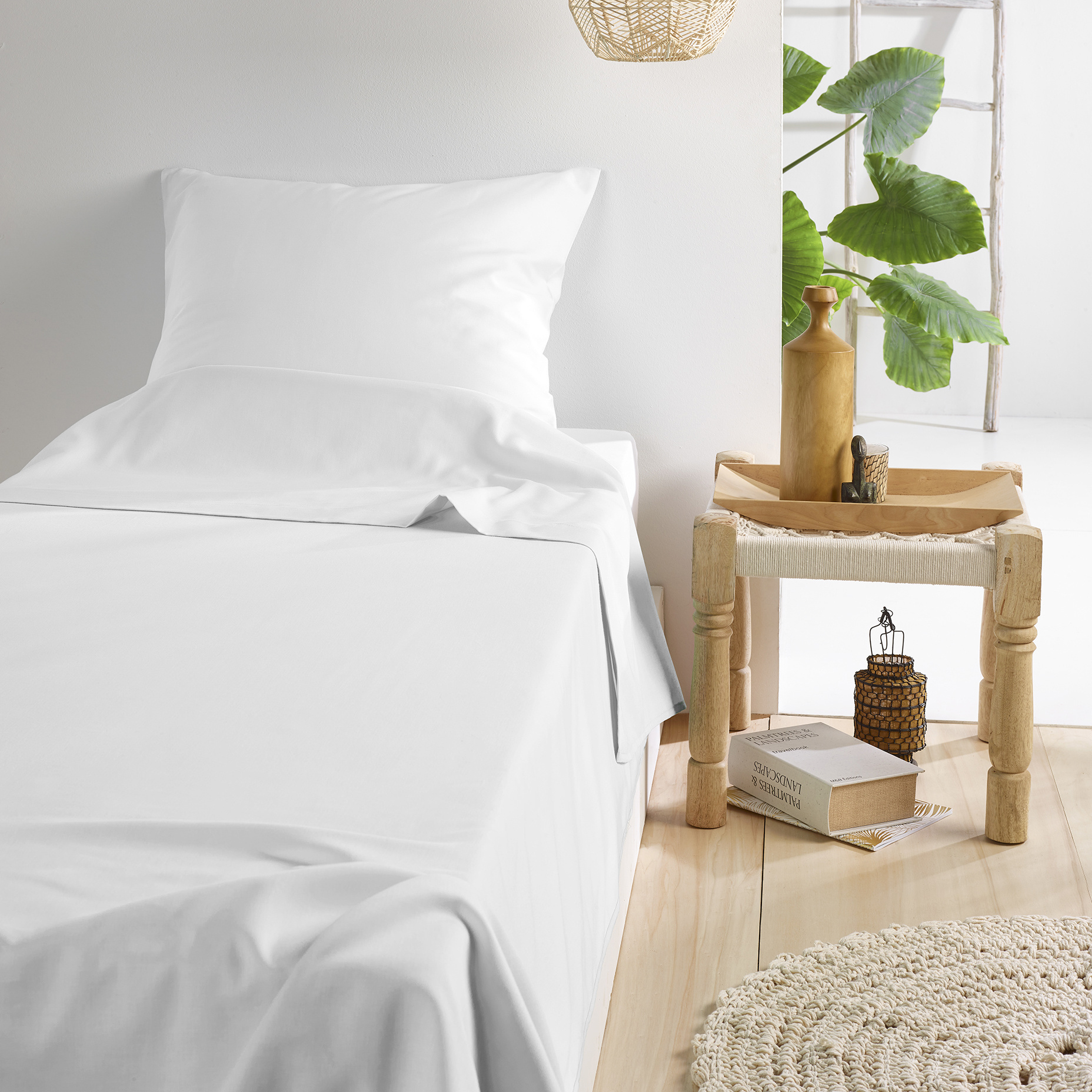 De Witte Lietaer De Witte Lietaer Sheet set single OLIVIA (Smart Collection) 180x280+60x70 White 100% cotton, satin