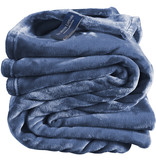 De Witte Lietaer Fleece plaid Cozy - 150 x 200 cm - Blue indigo