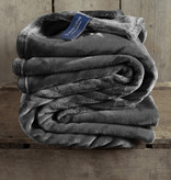 De Witte Lietaer Fleece blanket Cozy - 150 x 200 cm - Dark ebony