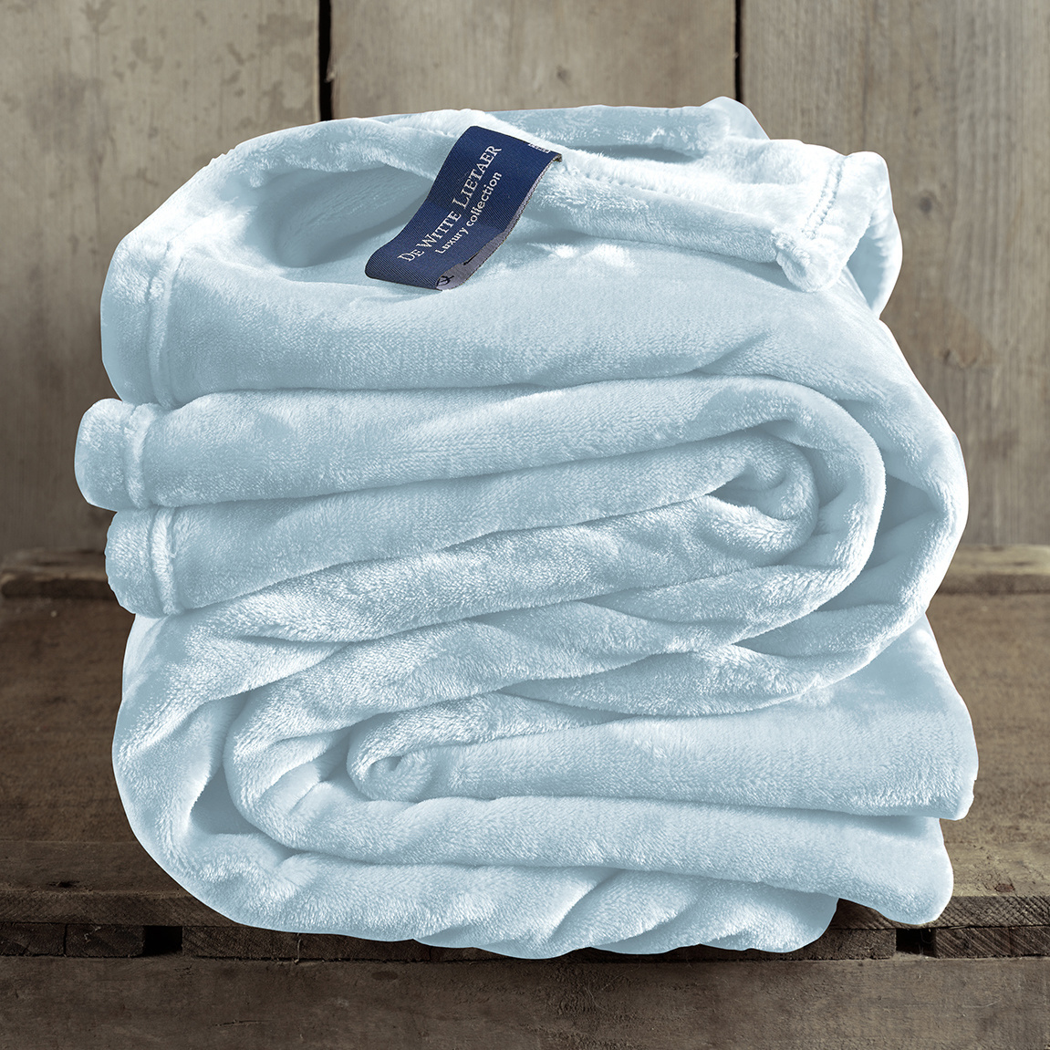 De Witte Lietaer Fleece plaid Cosy - 150 x 200 cm - Ice blue