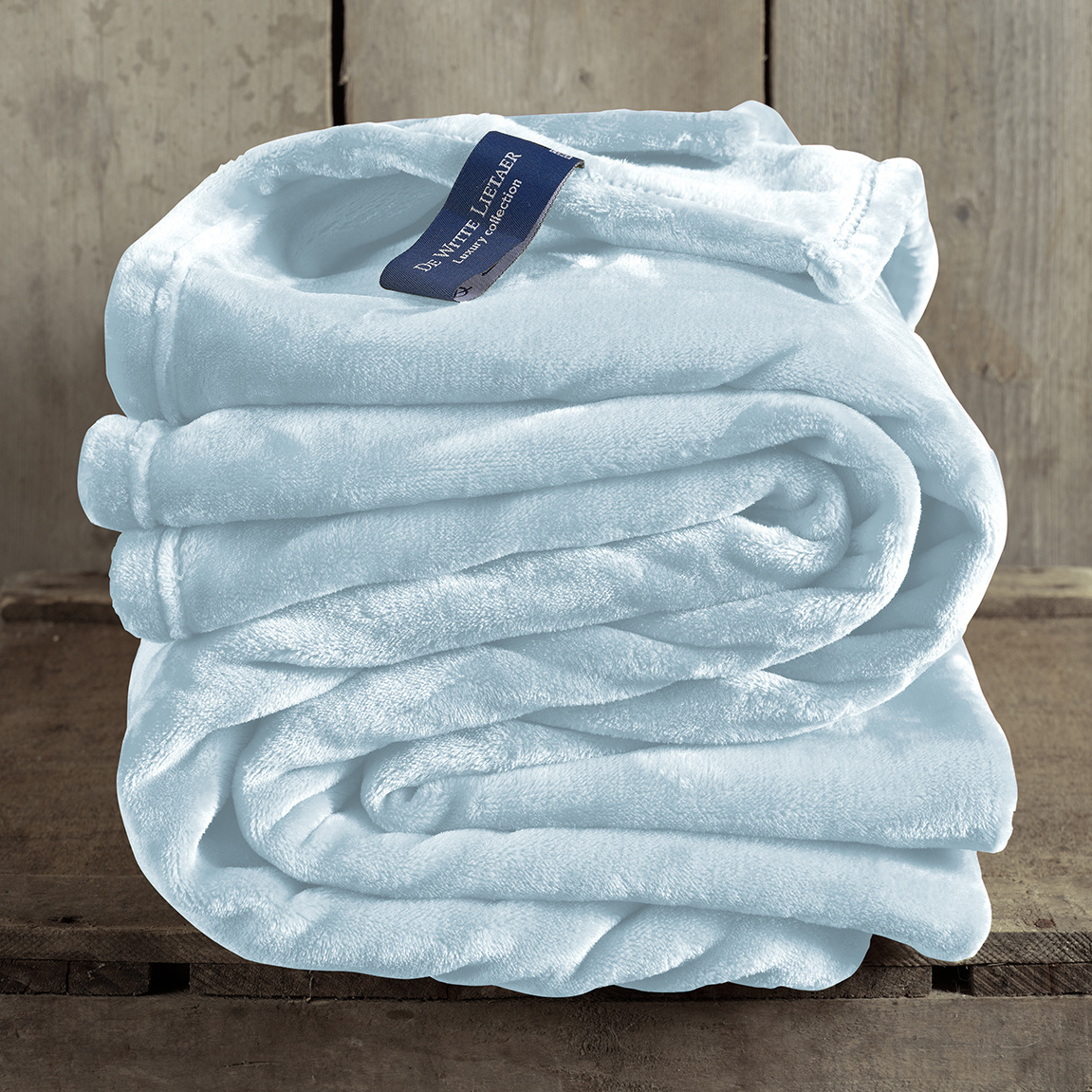 De Witte Lietaer Fleece plaid Cozy - 150 x 200 cm - Ice blue