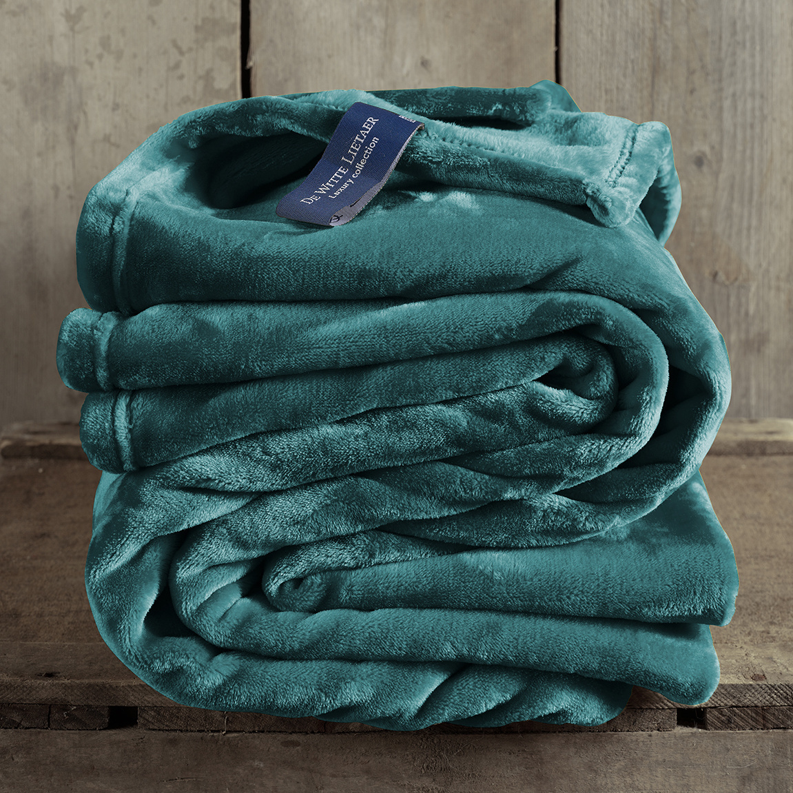 De Witte Lietaer Fleece plaid Cosy - 150 x 200 cm - lake green