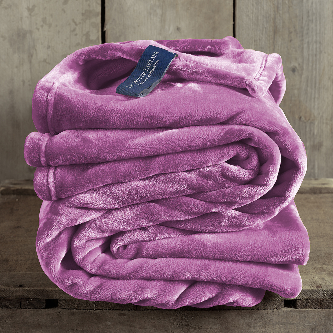 De Witte Lietaer Fleece plaid Cozy - 150x200 - smoky grape