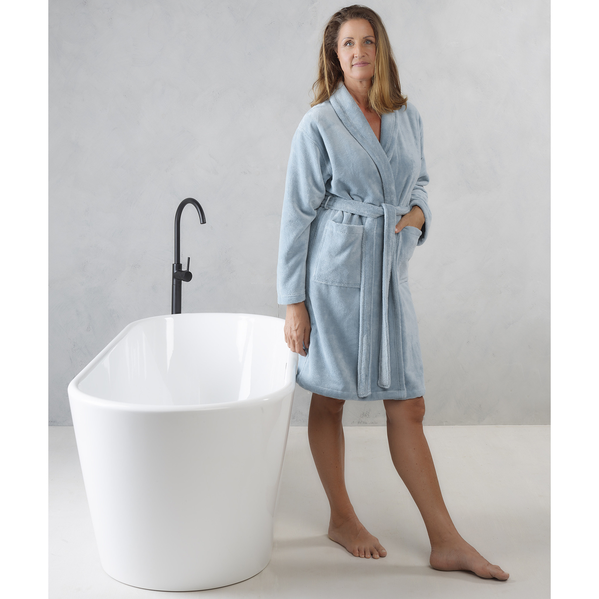 De Witte Lietaer Bathrobe Felicia - Large - Ladies - Cotton Polyester