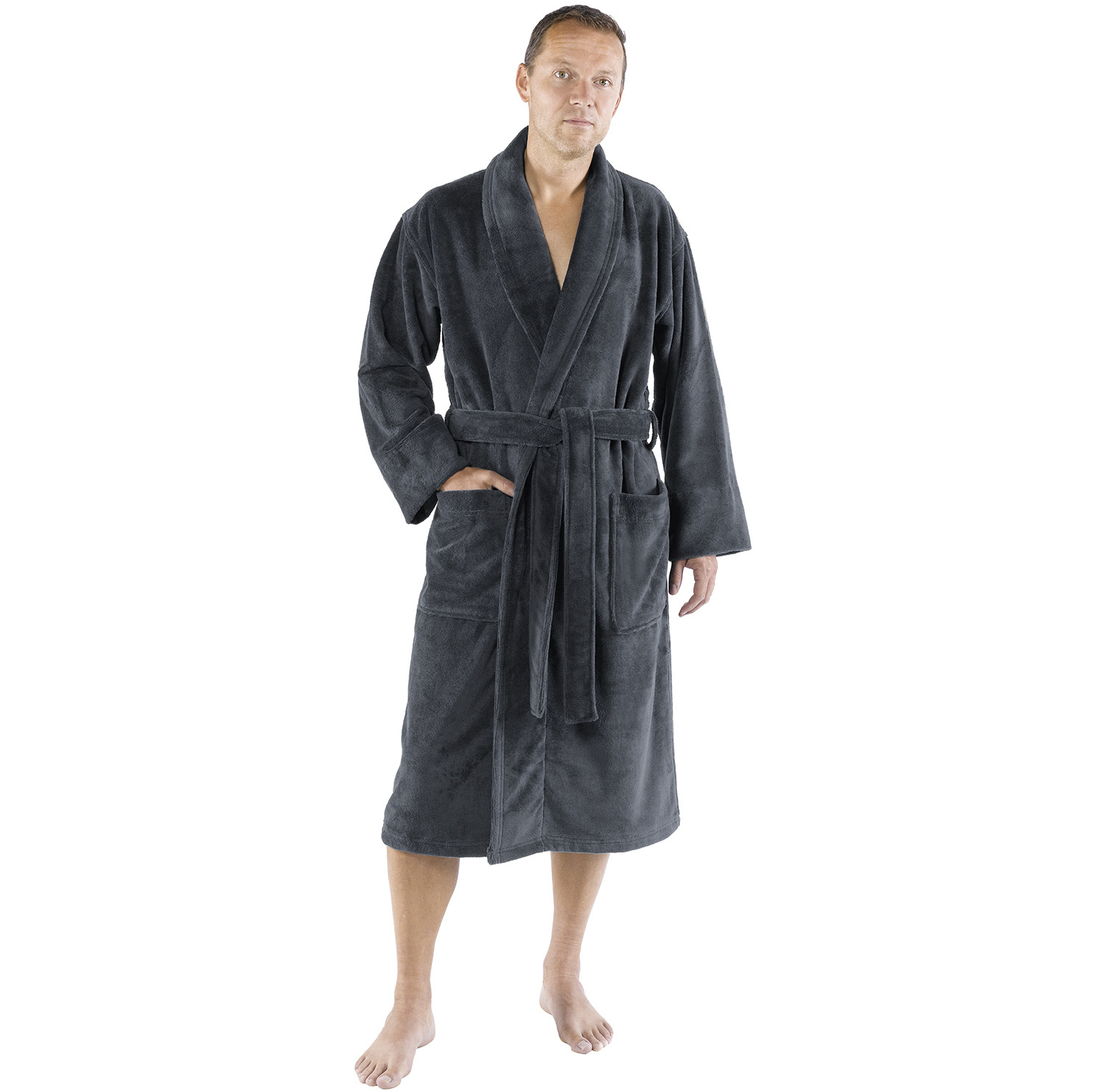 De Witte Lietaer Bathrobe Gentle - Medium - Men - Cotton Polyester