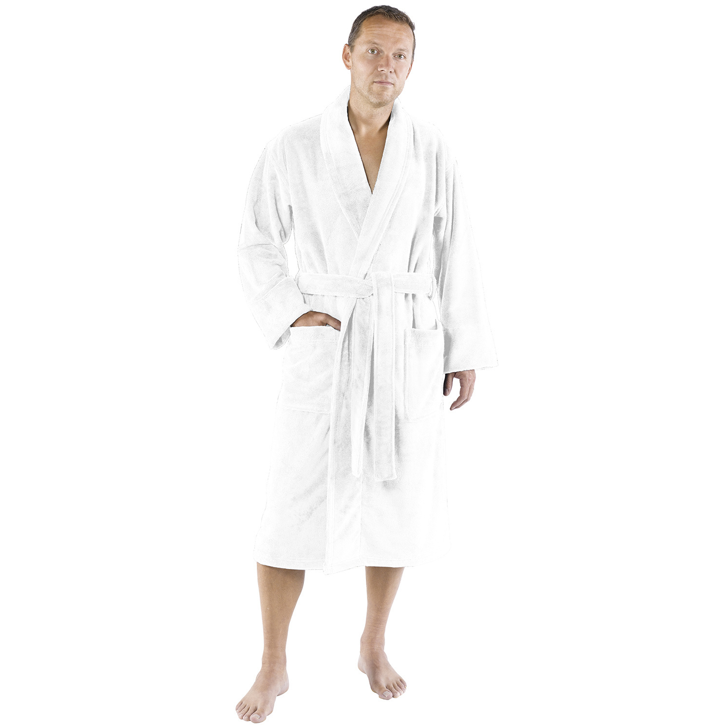 De Witte Lietaer Bathrobe Gentle - Large - Men - Cotton Polyester