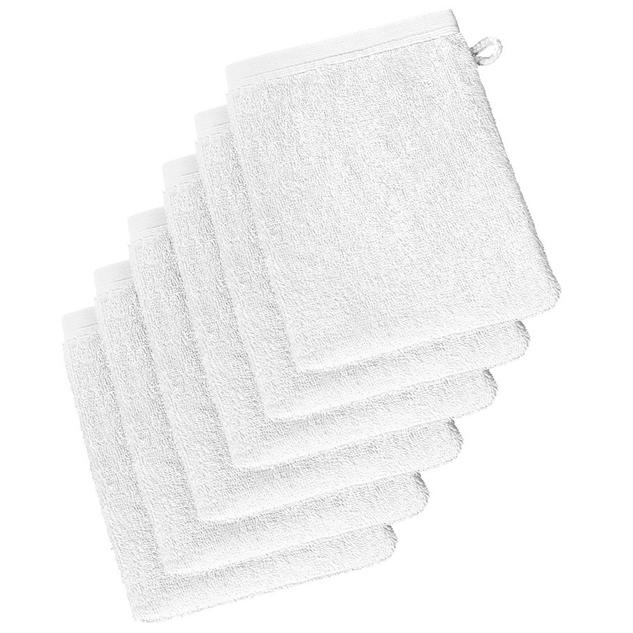 De Witte Lietaer Washandjes Imagine White 16.5 x 22 cm - 6 stuks - Katoen