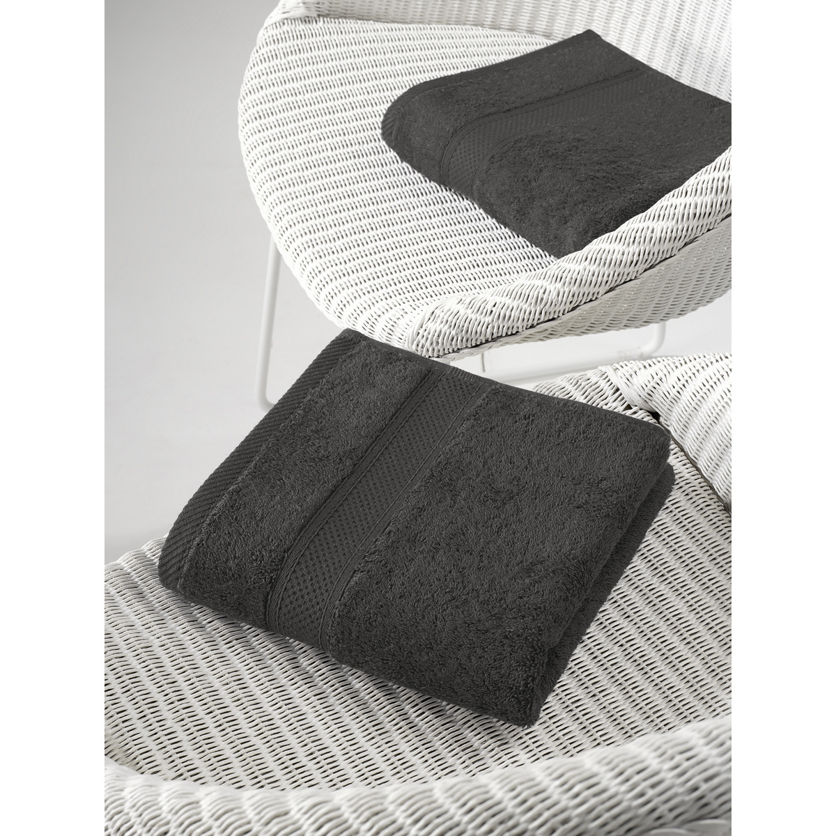 De Witte Lietaer Towels Stephanie Ebony 50 x 100 cm - 2 pieces - Cotton