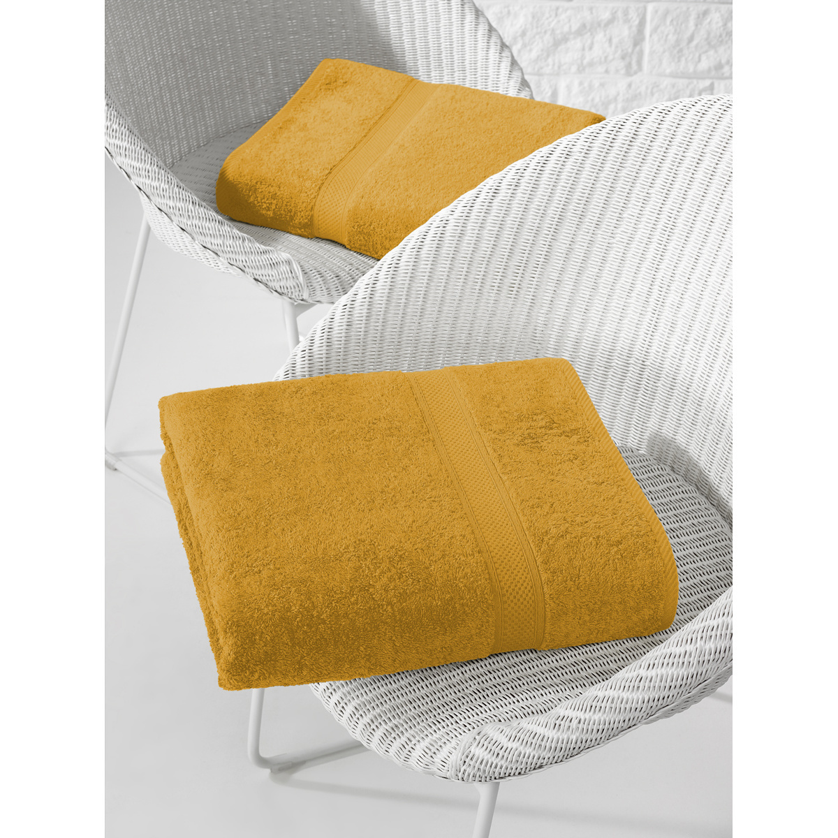 De Witte Lietaer Bath towel Stephanie Golden Yellow - 100 x 150 cm - Cotton