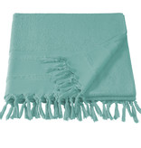 De Witte Lietaer Hammam beach towel with fringes Fjara - 100 x 180 cm - Green