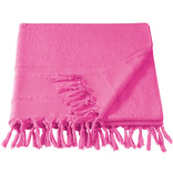 De Witte Lietaer Hamam strandlaken met flosjes Fjara - 100 X 180 cm - Fuchsia