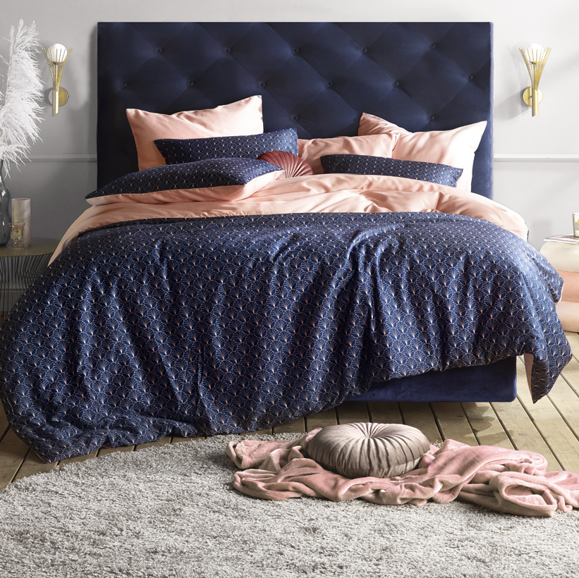 De Witte Lietaer Duvet cover Cotton Satin Idyllic - Single - 140 x 200/220 cm - Blue