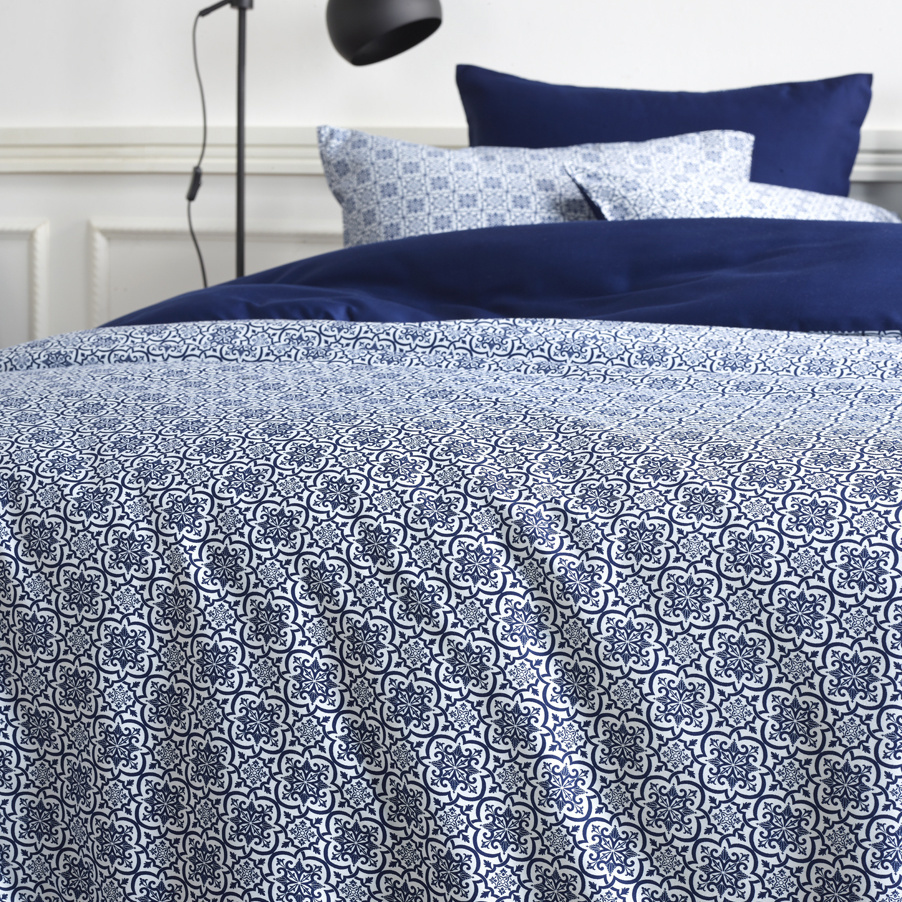 De Witte Lietaer Duvet cover Cotton Satin Eloise - Double - 200 x 200/220 cm - Blue