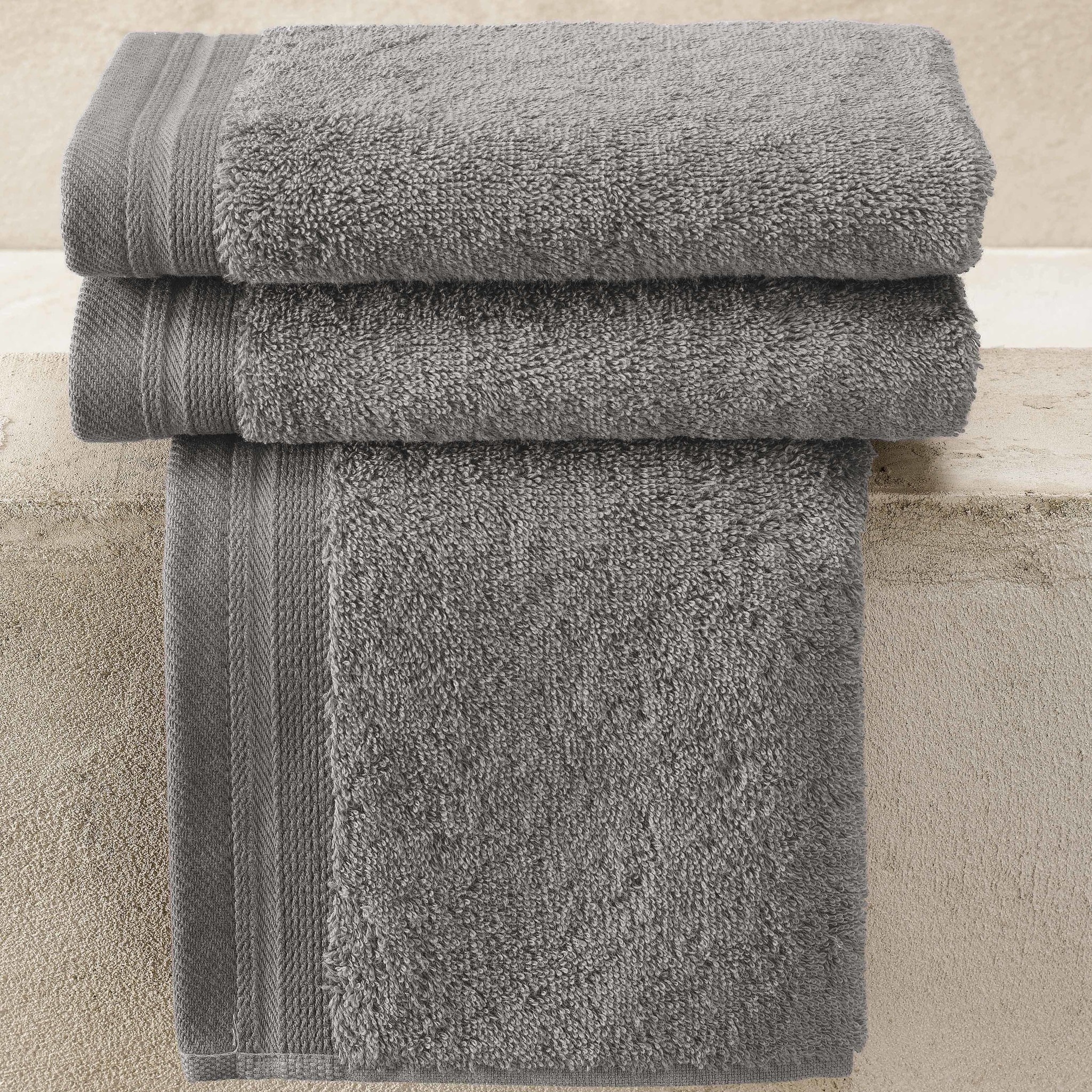 De Witte Lietaer Guest towels Contessa Gray 40 x 60 cm - 3 pieces - Cotton