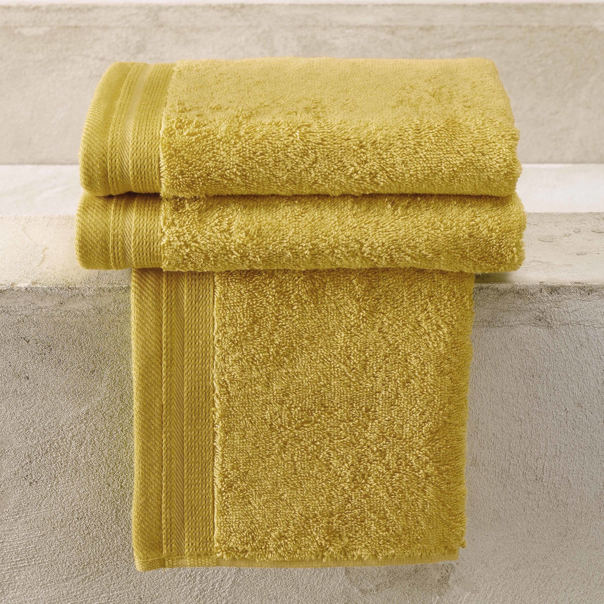 De Witte Lietaer Guest towels Contessa Ocher 40 x 60 cm - 3 pieces - Cotton