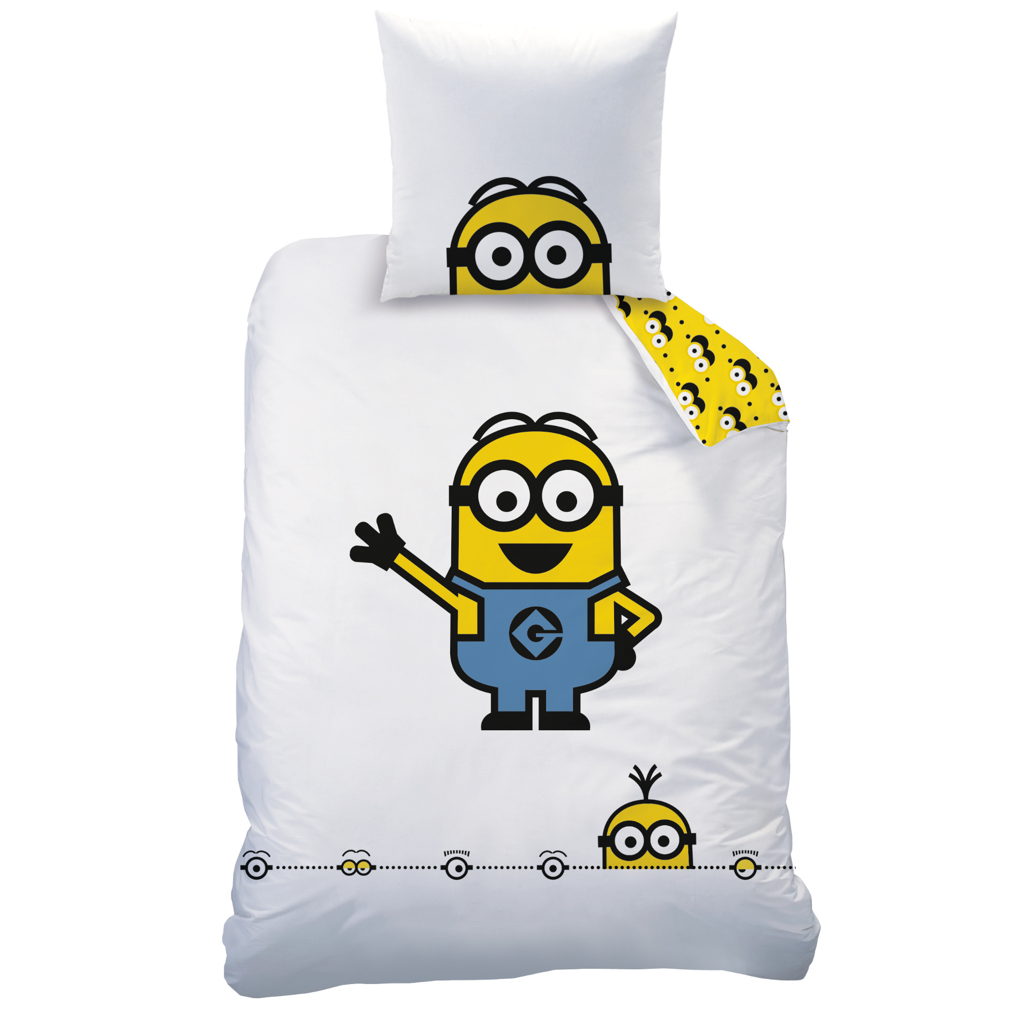 Minions Dekbedovertrek Eyes - Eenpersoons - 140  x 200 cm - Katoen