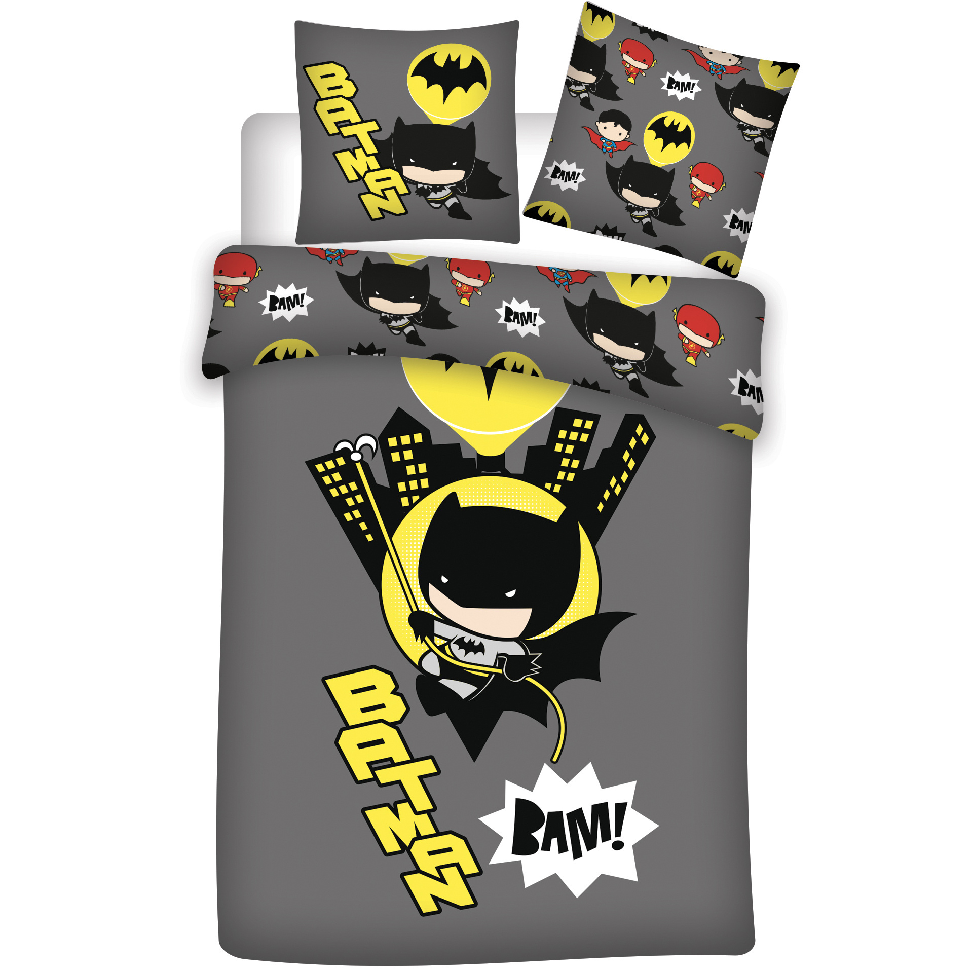 Batman Dekbedovertrek BAM! - Eenpersoons - 140 x 200 cm - Polyester