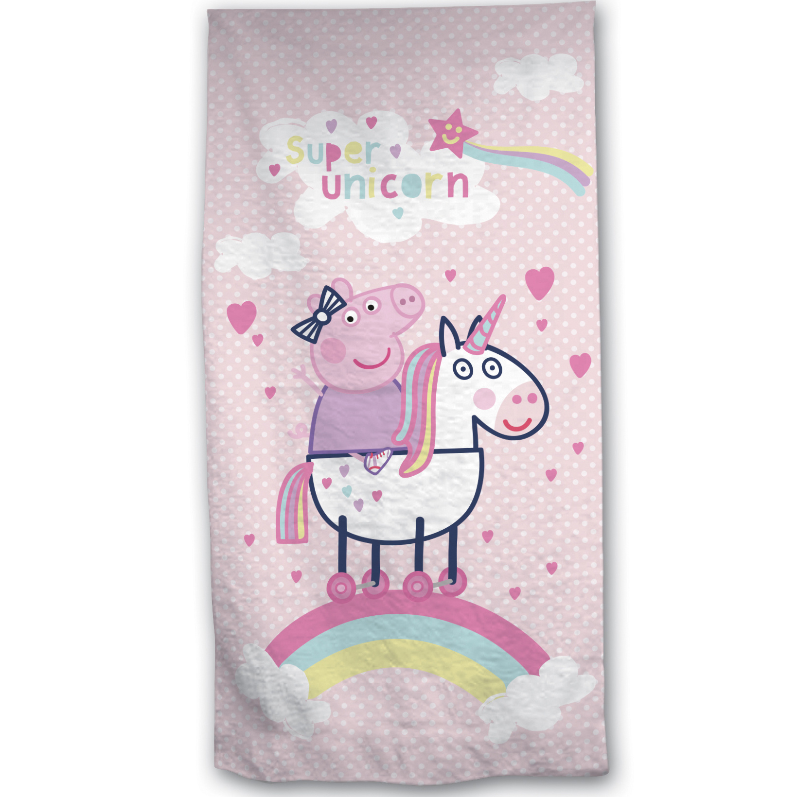 Peppa Pig 2-in-1 Beach towel + Gymbag - 70 x 140 cm + 43 x 32 cm - Polyester