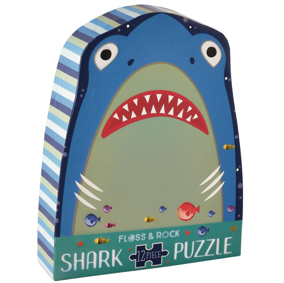 Floss & Rock Shark Puzzle 12 pcs. - 28 x 27 cm