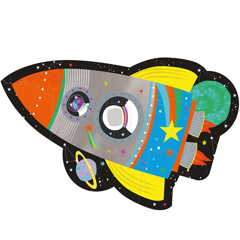 Floss & Rock Rocket Puzzle 12 pcs. - 19 x 30 cm
