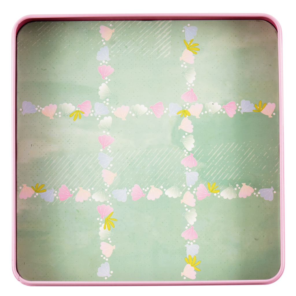 Floss & Rock Spelletjesdoos Zeemeermin 4-in-1 - 19,5 x 19,5 cm