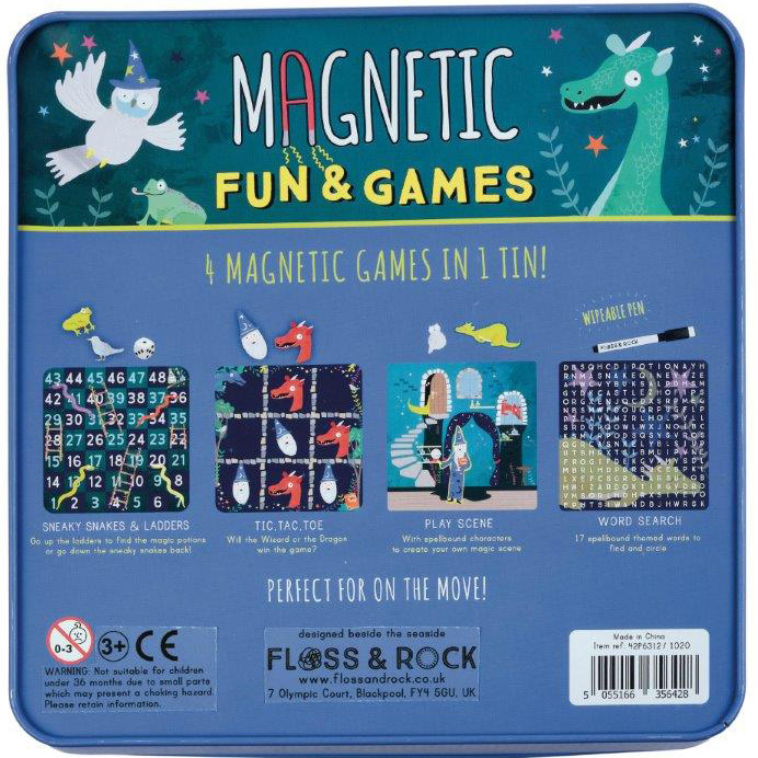 Floss & Rock Spelletjesdoos Spellbound 4-in-1 - 19,5 x 19,5 cm