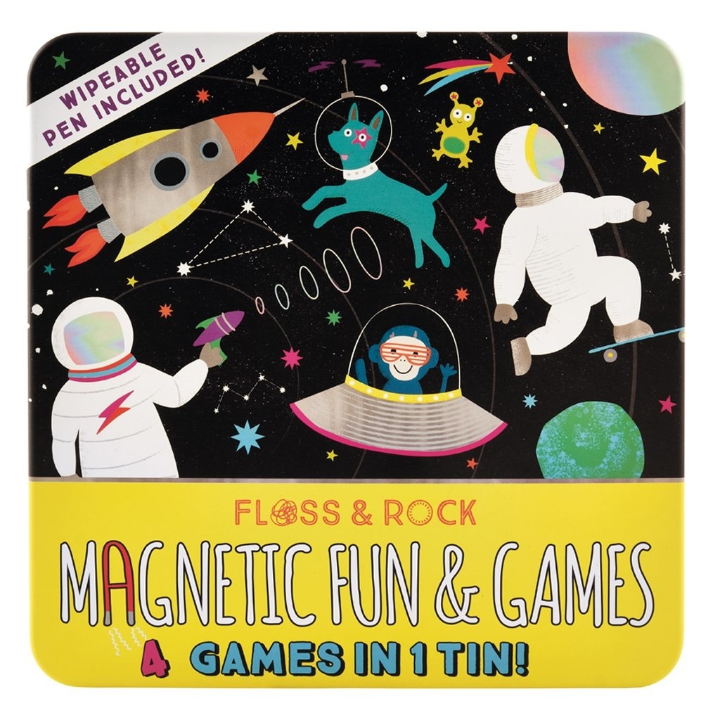 Floss & Rock Spelletjesdoos Space 4-in-1 - 19,5 x 19,5 cm
