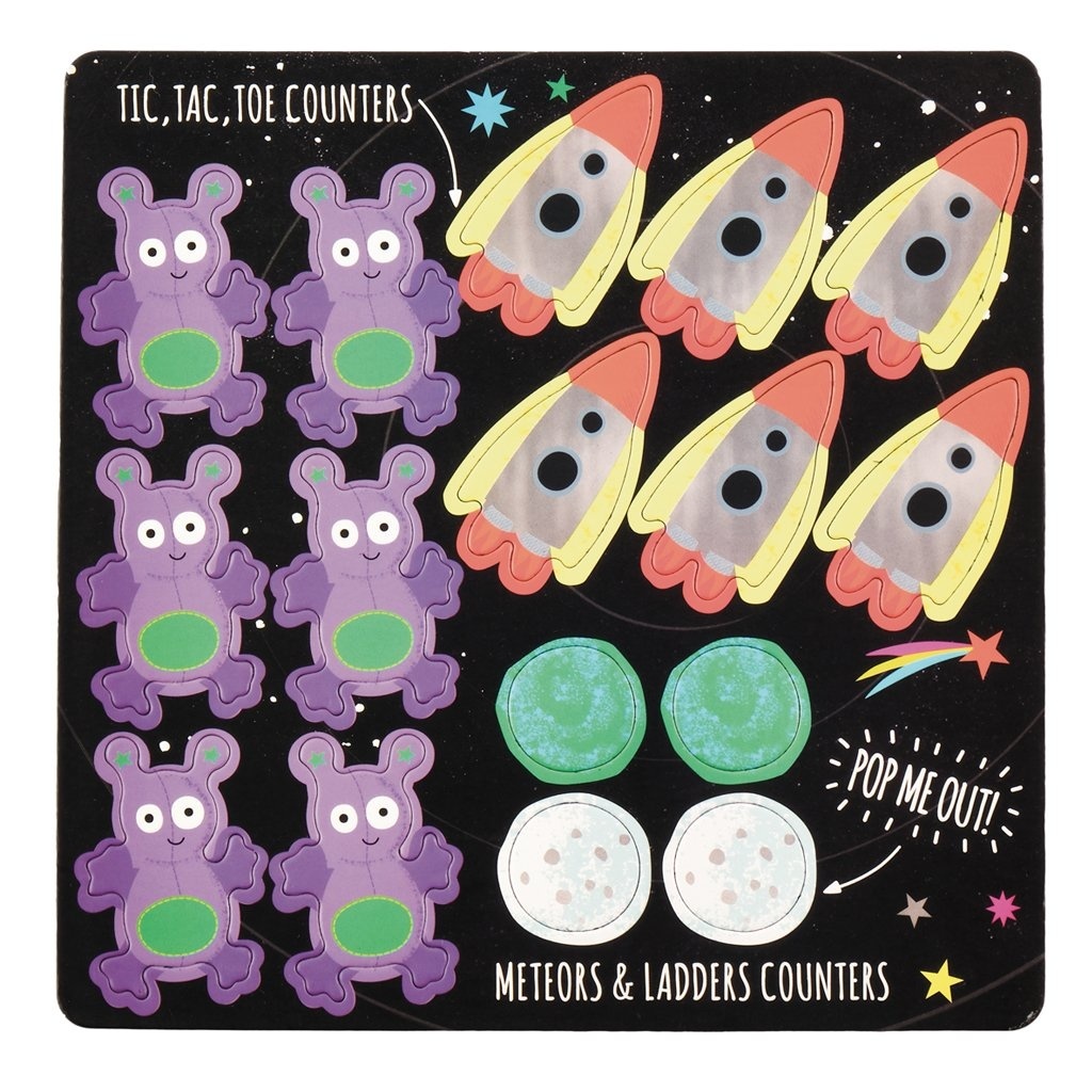 Floss & Rock Spelletjesdoos Space 4-in-1 - 19,5 x 19,5 cm