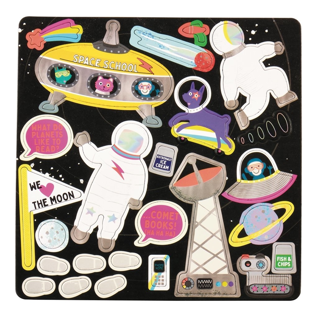 Floss & Rock Spelletjesdoos Space 4-in-1 - 19,5 x 19,5 cm