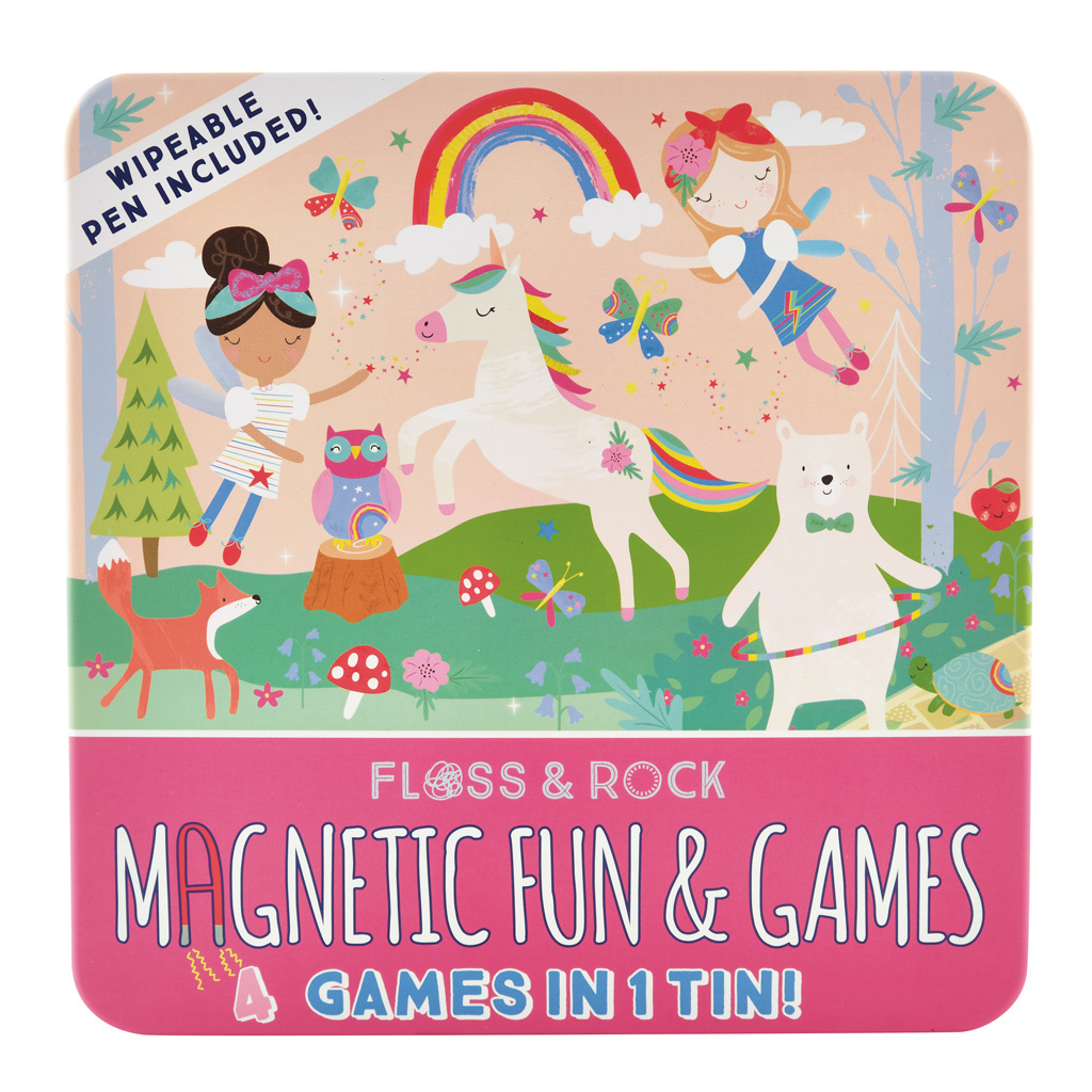 Floss & Rock Game box Rainbow Fairy 4-in-1 - 19.5 x 19.5 cm