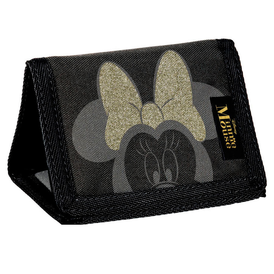 BeUniq Portemonnee Minnie Gold - 12 x 8 cm - Zwart