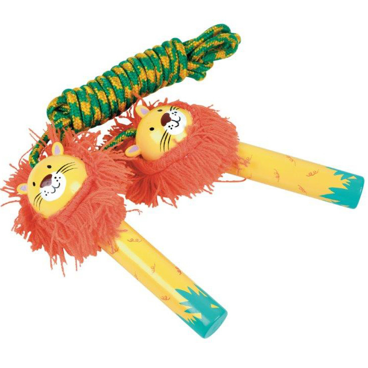 Floss & Rock Springtouw Leeuw - 240 cm - Hout