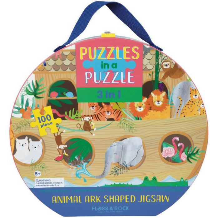 Floss & Rock 3-in-1 Ark Puzzel - 65,5 x 44 cm