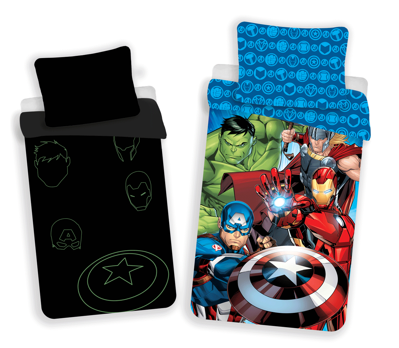 Marvel Avengers Duvet cover Glow in the Dark - Single - 140 x 200 cm - Cotton