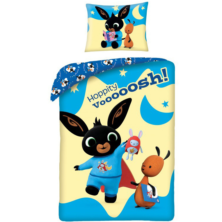 Bing Bunny Dekbedovertrek Hoppity - Eenpersoons - 140 x 200 cm - katoen