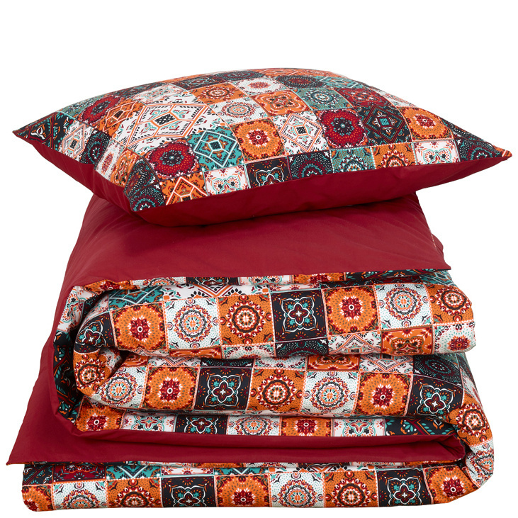 De Witte Lietaer DWL Dekbedovertrek  ankara red dahlia 140x200/220+60x70