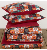 De Witte Lietaer DWL Dekbedovertrek  ankara red dahlia 200x200/220  60x70(2st)