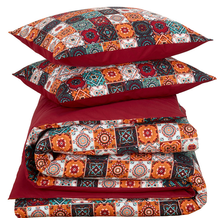 De Witte Lietaer DWL Dekbedovertrek  ankara red dahlia 200x200/220  60x70(2st)