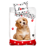 Animal Pictures Dekbedovertrek Hond Dog Love - Eenpersoons - 140  x 200 cm - Katoen