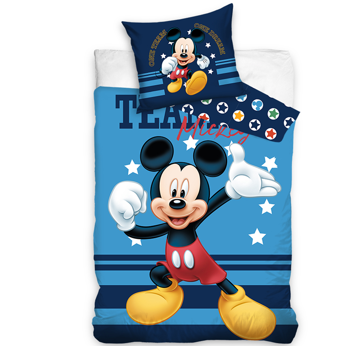 Disney Mickey Mouse Dekbedovertrek Team - Eenpersoons - 140  x 200 cm - Katoen