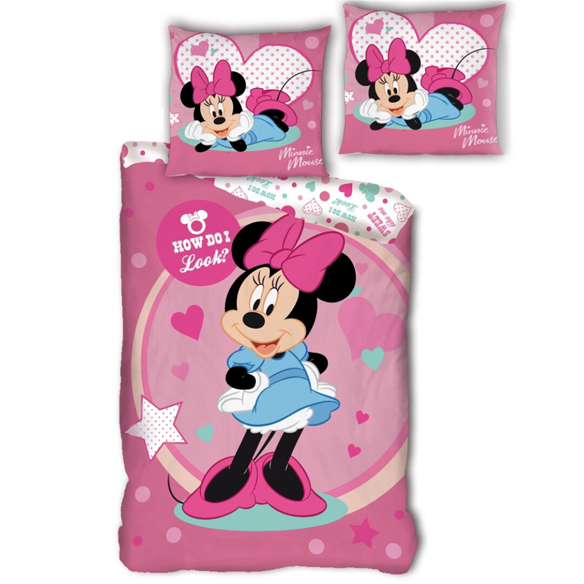 Disney Minnie Mouse Dekbedovertrek How do I look - Eenpersoons - 140  x 200 cm - Polyester