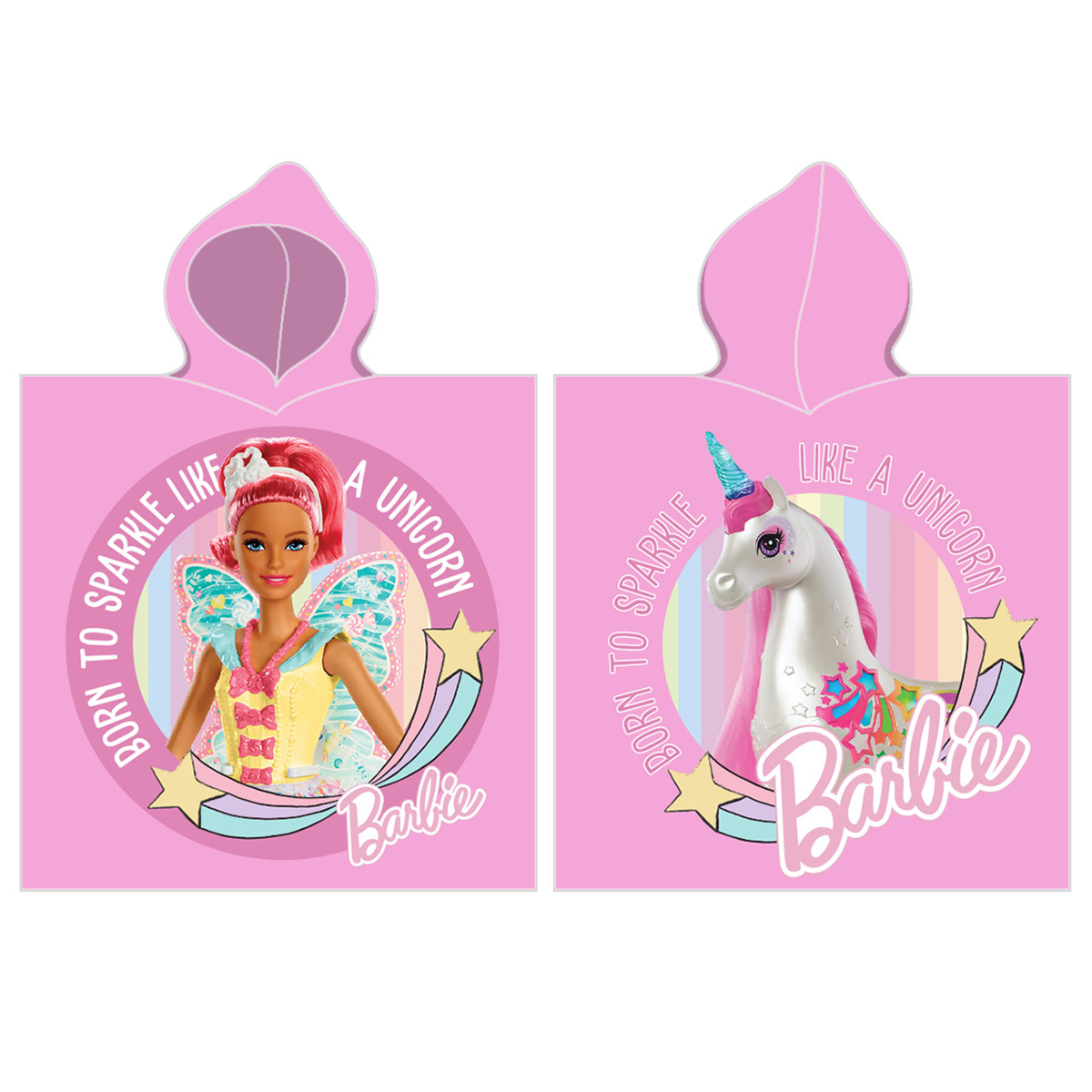 Barbie Poncho Unicorn - 55 x 115 cm - Cotton