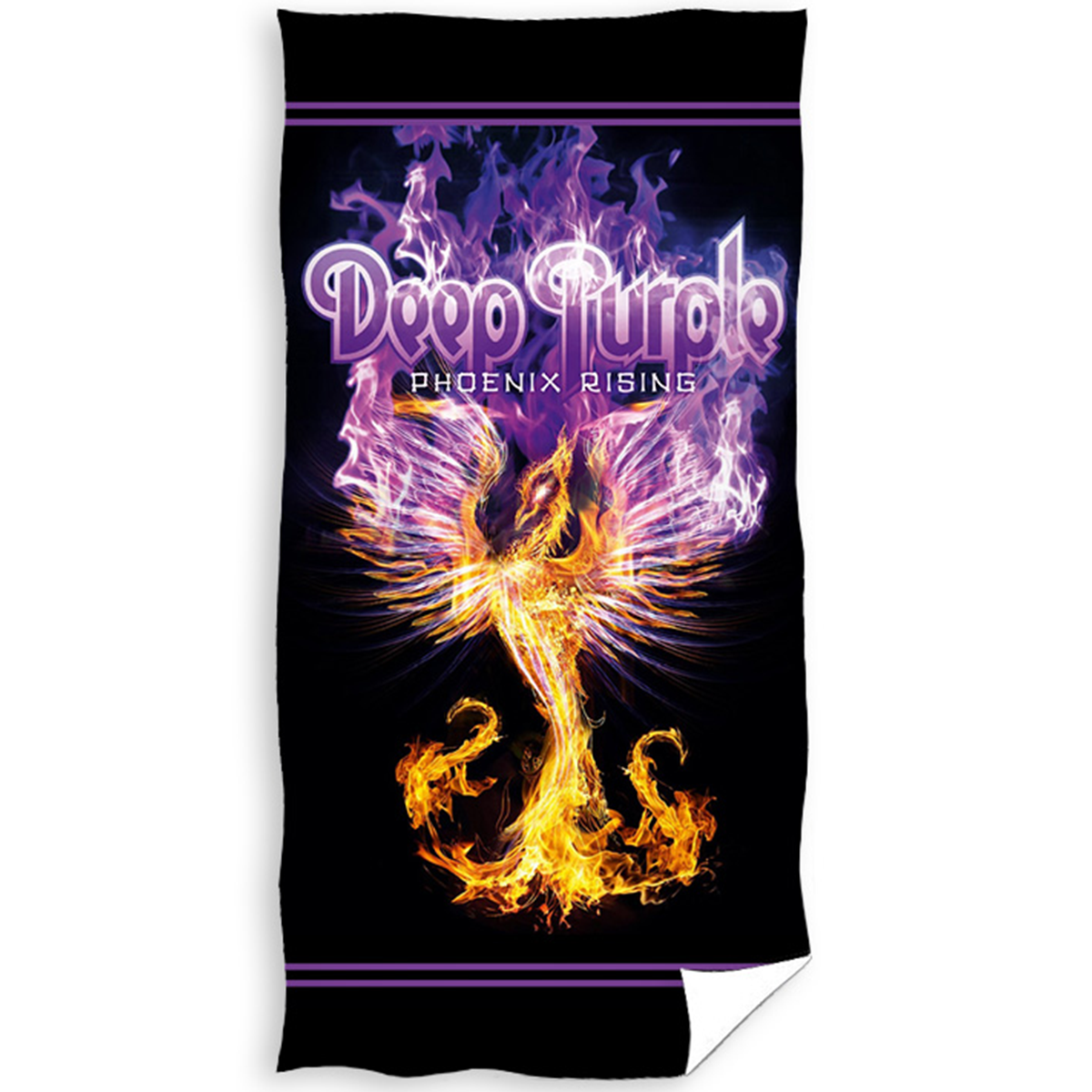 Deep Purple Beach towel Phoenix Rising - 70 x 140 cm - Cotton