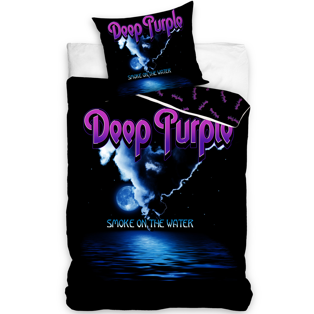 Deep Purple Duvet cover Smoke on the Water - Single - 140 x 200 cm - Cotton